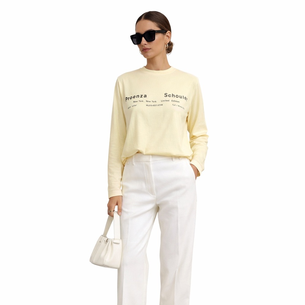 Proenza Schouler Yellow Logo Limited Edition Top Size Small